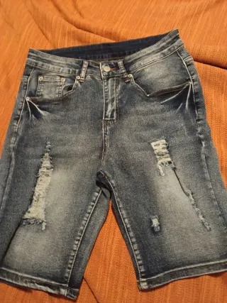 Shorts vaqueros desgastados
