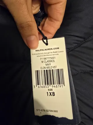 Chaleco Ralph Lauren Azul Nuevo