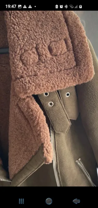 Zara Basic Chaqueta Talla M Marrón/Verde