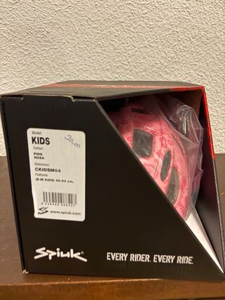 Casco Spiuk infantil rosa estampado