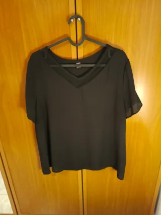 Camisa negra Shein mujer