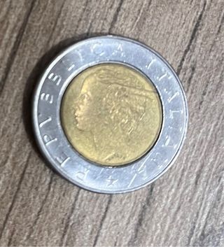 Moneda 500 Liras Italia 1992