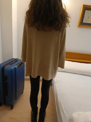 Chaqueta Sfera fina beige/dorada Talla M