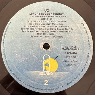 U2 VINILO MAXI SUNDAY BLOODY ORIGINAL 1985