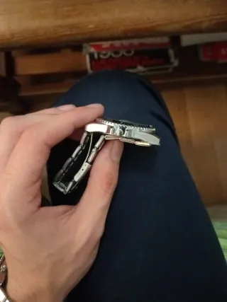 Reloj Meibo Hombre Negro y Plateado