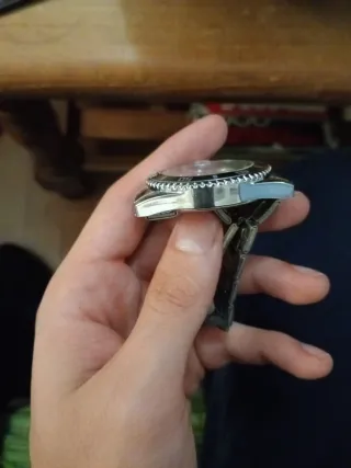 Reloj Meibo Hombre Negro y Plateado