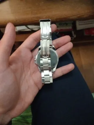 Reloj Meibo Hombre Negro y Plateado