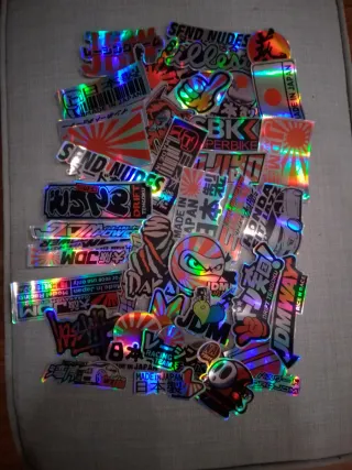 Pegatinas JDM Holográficas 40 piezas.