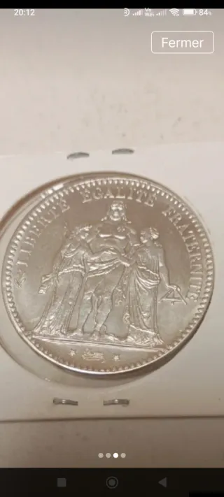 Moneda 5 Francos 1875
