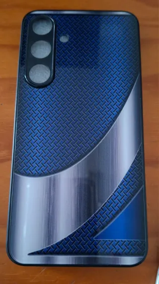 Funda móvil diseño metálico azul