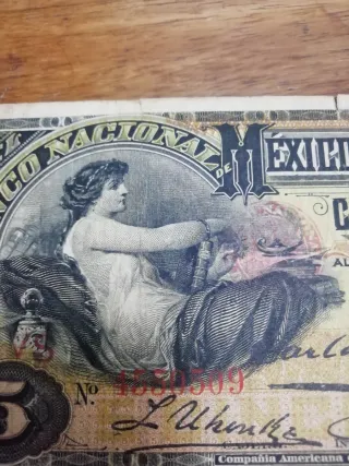 Billetes Mexicanos Antiguos: 5 y 1 Peso