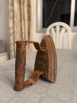 Plancha de hierro antigua coleccionista