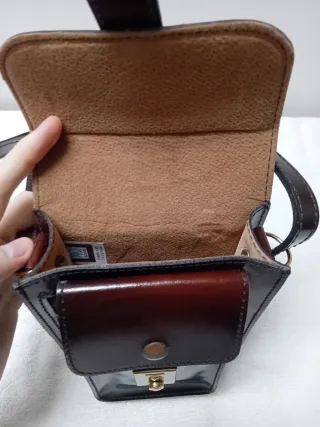 BOLSO PEQUEÑO CUERO MARRÓN