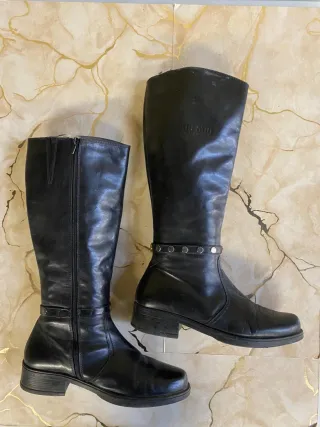 Stivali Miu Miu Pelle Neri Tg 40