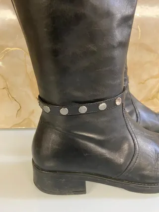 Stivali Miu Miu Pelle Neri Tg 40