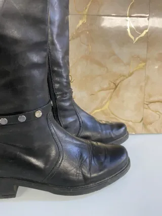 Stivali Miu Miu Pelle Neri Tg 40