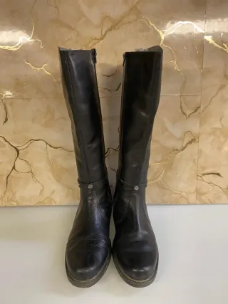 Stivali Miu Miu Pelle Neri Tg 40