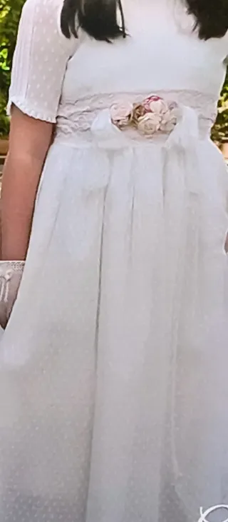 Vestido Comunión Blanco Talla XXXL