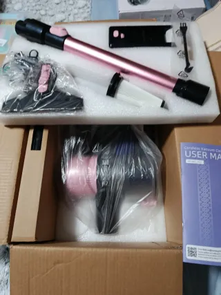 Aspiradora rosa sin cable