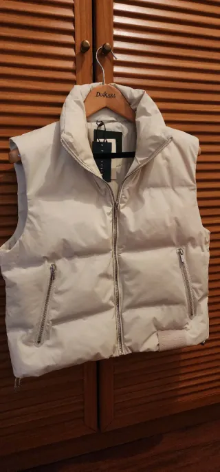 Chaleco acolchado Polo Club beige mujer