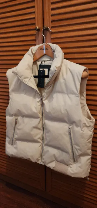 Chaleco acolchado Polo Club beige mujer