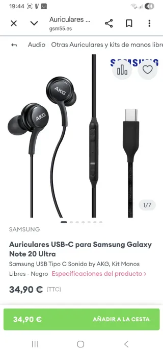 Auriculares Samsung AKG Tipo C Originales