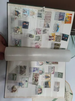 Álbum antiguo de sellos España, y clasificador