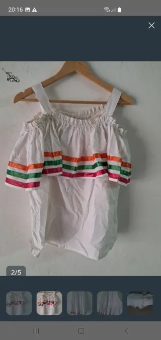 Traje Mexicano Bordado Multicolor