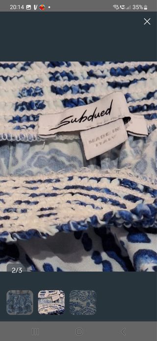 Falda pantalón Subdued Azul Talla XS