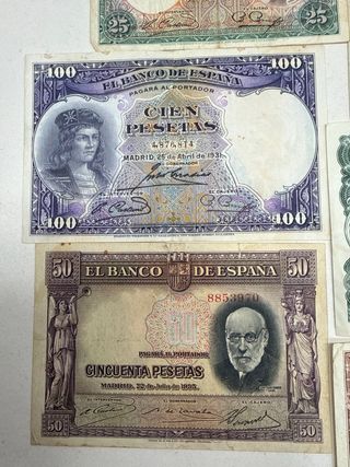 Lote Billetes Pesetas Banco de España