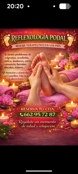 Se realiza masajes de Reflexología Podal