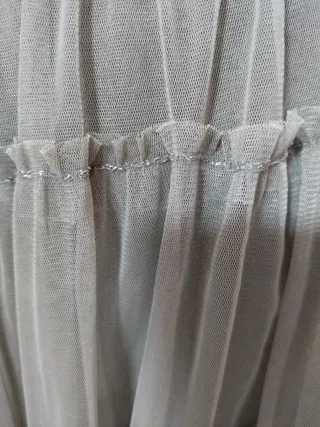 Falda tul verde con forro algodón