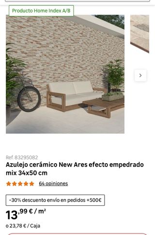 Azulejo cerámico New Ares efecto empedrado,