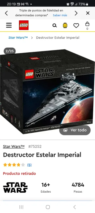 LEGO Star Wars 75252 Destructor Estelar Imperial