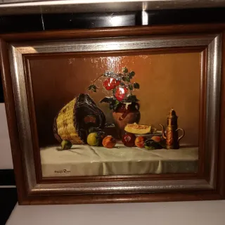 Cuadro de frutas y flores