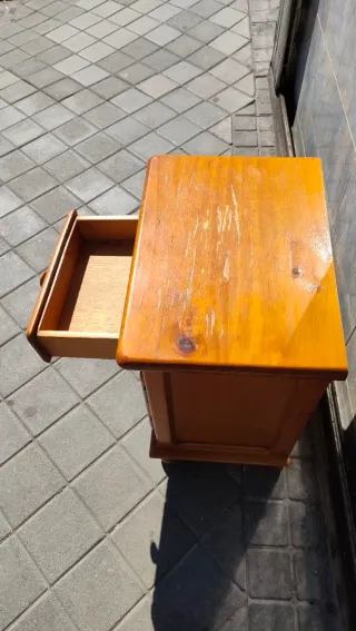 Mesita Mesilla de Noche de Madera Pino 640513971