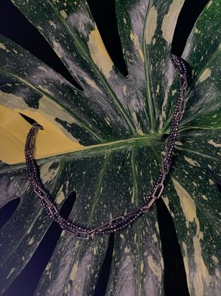 Collar de plata y cuentas