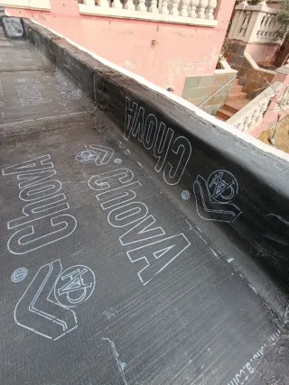 Instalación tela asfáltica impermeabilización