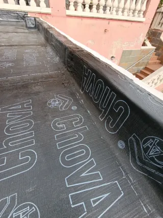 Instalación tela asfáltica impermeabilización