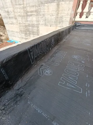 Instalación tela asfáltica impermeabilización