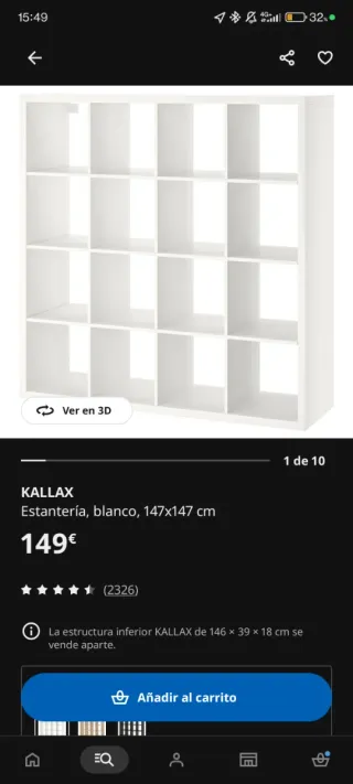 Kallax 4x4 blanca IKEA