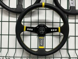 Volante Sparco Desplazado Negro/Amarillo