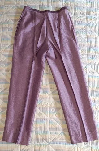 Traje primavera mujer chaqueta pantalón morado