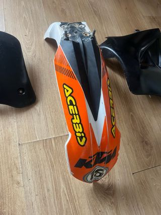 Guardabarros KTM Enduro/Motocross Naranja/Blanco