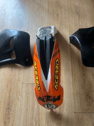 Guardabarros KTM Enduro/Motocross Naranja/Blanco