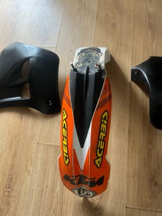 Guardabarros KTM Enduro/Motocross Naranja/Blanco