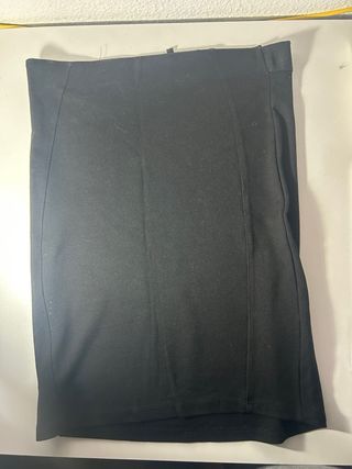 Falda Stradivarius Negra Talla M