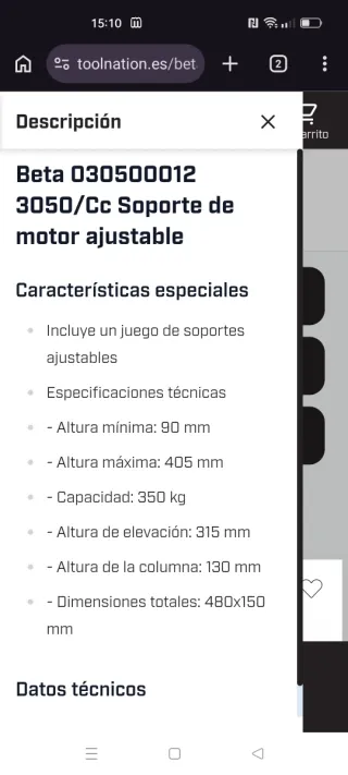 Elevador de motos Beta 3050/CC