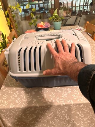 Transportín Perro/Gato Azul y Gris. A estrenar