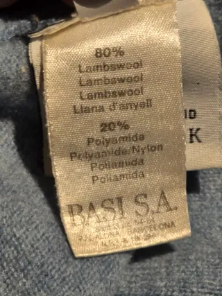 Jersey Lacoste azul cuello pico talla 5 L